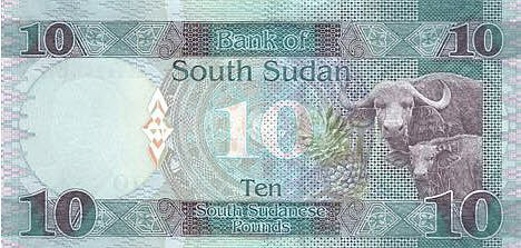 P12 South Sudan 10 Pounds Year 2015